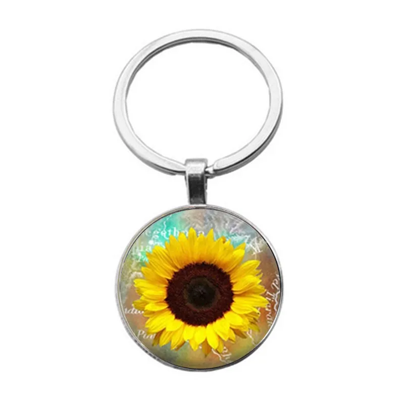 Sunflower Keychain Sunflower Glass Keychain Fashion Car Keychain Metal Round Glass Keychain
Sunflower Keychain Sunflower Glass Keychain Fashion Car Keychain Metal Round Glass Keychain