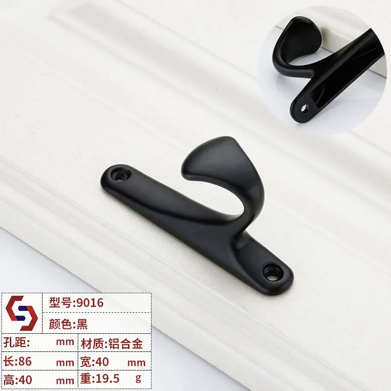 Modern Simple Clothes Hook Door Back Clothes Hanging Integrated Single Hook Black Aluminum Alloy Perforated Door and Window
Modern Simple Clothes Hook Door Back Clothes Hanging Integrated Single Hook Black Aluminum Alloy Perforated Door and Window