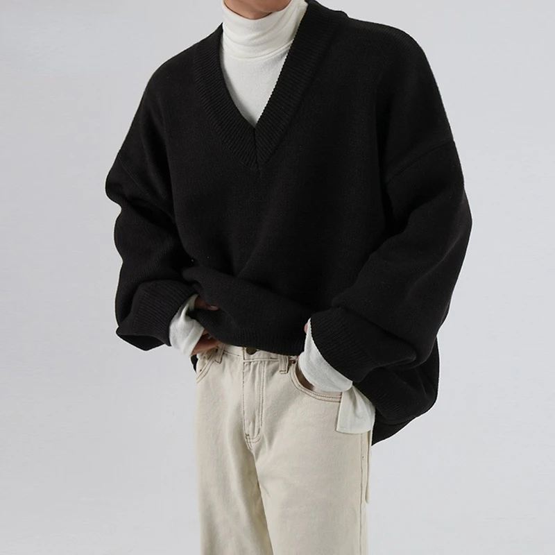 Men's wear autumn winter V-neck sweater fashionable loose style knitted tops thickened loose vintage clothes male
Men's wear autumn winter V-neck sweater fashionable loose style knitted tops thickened loose vintage clothes male