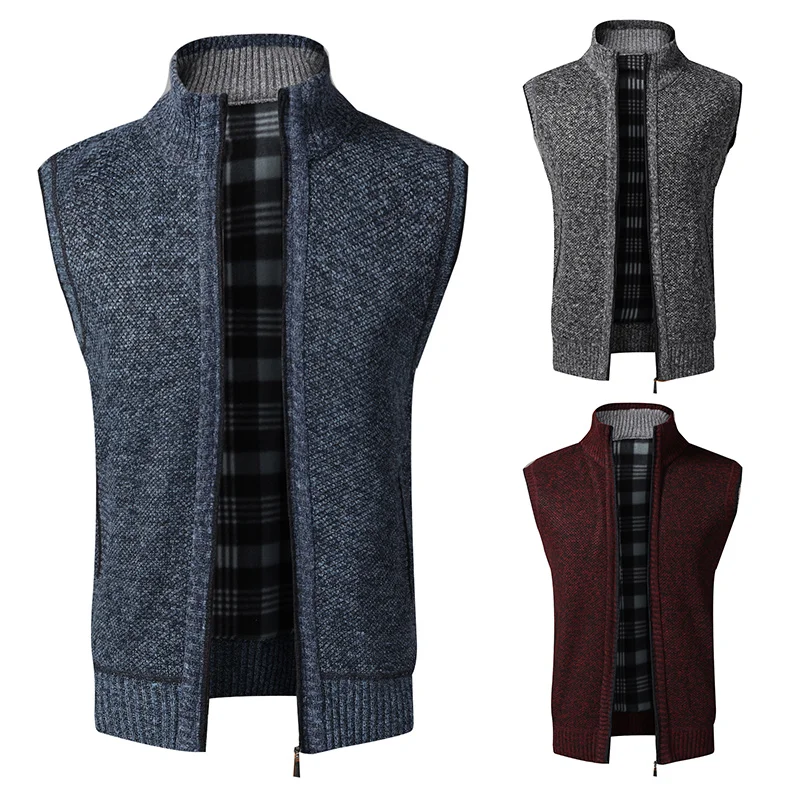 2020 Autumn Winter Men Fleece Sweater Vests Male Casual Knitted Cardigan Waistcoat Mens Windproof Sleeveless Jackets
2020 Autumn Winter Men Fleece Sweater Vests Male Casual Knitted Cardigan Waistcoat Mens Windproof Sleeveless Jackets