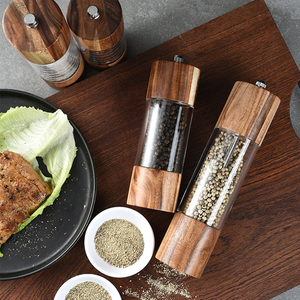 1pc Manual Salt Pepper Mill Grinder Acacia Wooden Muller Seasoning Spice Bottle Milling Gadget Food Herb Grinders Jar Containers
1pc Manual Salt Pepper Mill Grinder Acacia Wooden Muller Seasoning Spice Bottle Milling Gadget Food Herb Grinders Jar Containers
