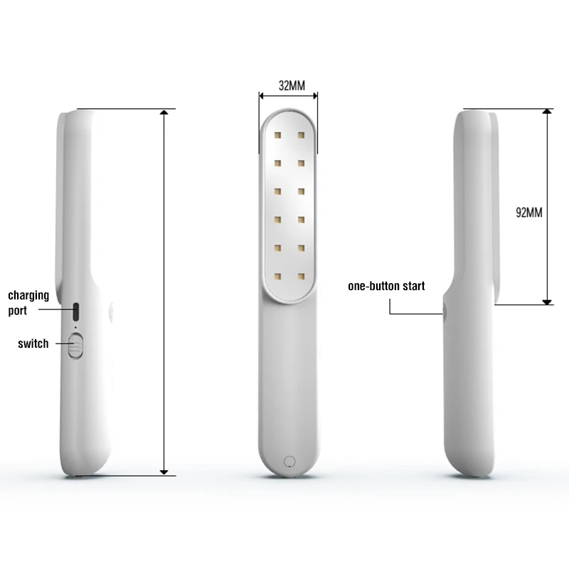 UVC Lamp Sterilizer Portable UV Light Sterilizer 5V Wireless Rechargeable Household UV Lamp Sterilization Wand For Home Kitchen
UVC Lamp Sterilizer Portable UV Light Sterilizer 5V Wireless Rechargeable Household UV Lamp Sterilization Wand For Home Kitchen