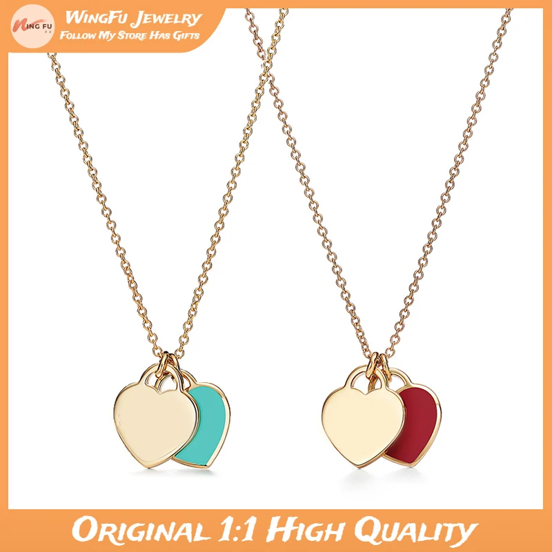 WingFu Love heart-shaped enamel pendant necklace female clavicle chain S925 sterling silver original 1:1 sweet holiday gift
WingFu Love heart-shaped enamel pendant necklace female clavicle chain S925 sterling silver original 1:1 sweet holiday gift