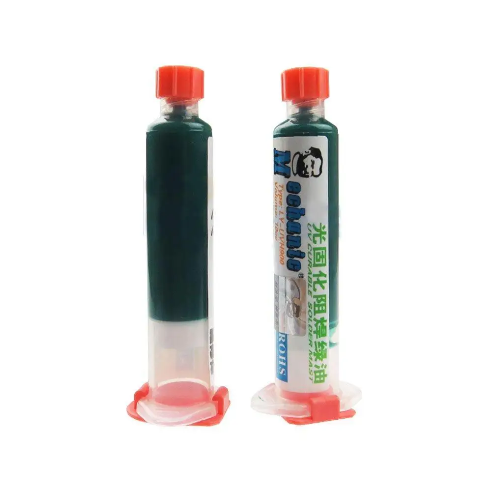 10ml Light-curing Solder Mask Paint Green Oil Pcb Bga Moisture Glue Prevent Mask Flux Paste Corrosive Uv Arcing Soldering T2O4
10ml Light-curing Solder Mask Paint Green Oil Pcb Bga Moisture Glue Prevent Mask Flux Paste Corrosive Uv Arcing Soldering T2O4