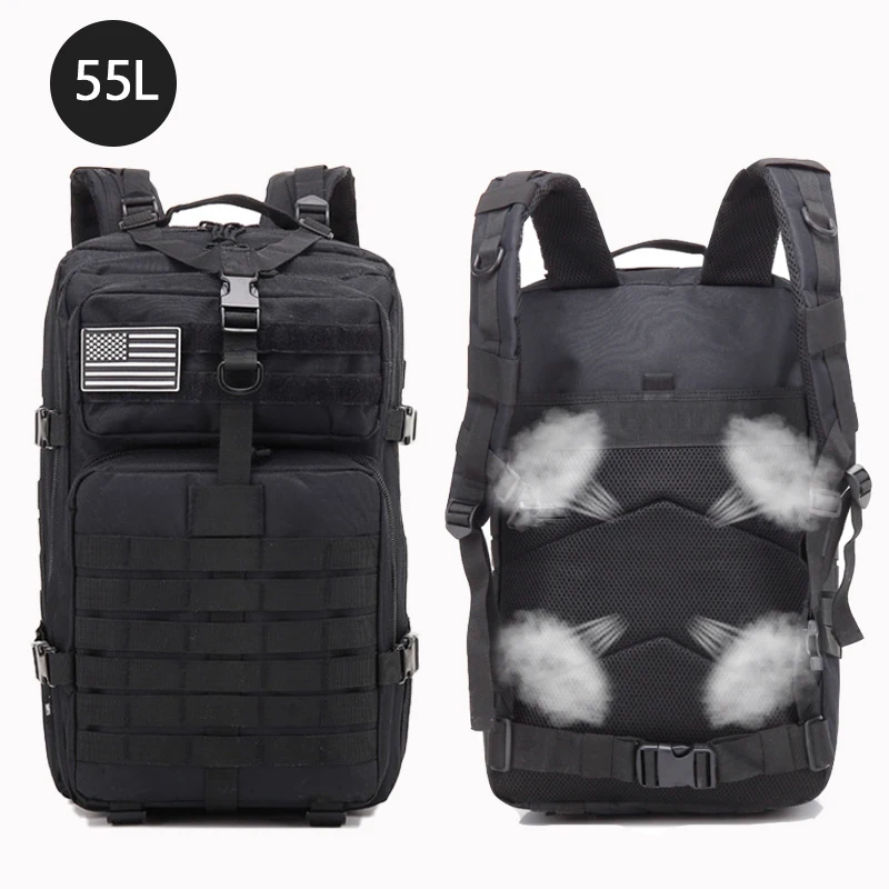 Tactical Backpack Nylon Military 36-55L 3P Large Capacity Backpack Outdoor Camping Shooting Hunting Climbing Accessories
Tactical Backpack Nylon Military 36-55L 3P Large Capacity Backpack Outdoor Camping Shooting Hunting Climbing Accessories