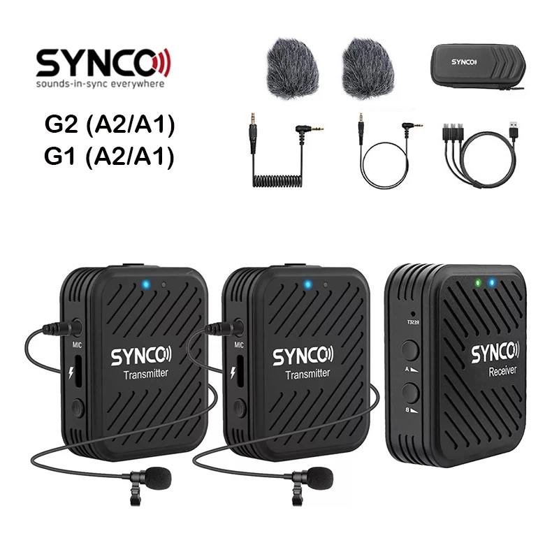 Беспроводная петличная микрофонная система SYNCO G1 G2 A1 A2 G1A1 G1A2 G2A1 G2A2 для смартфонов