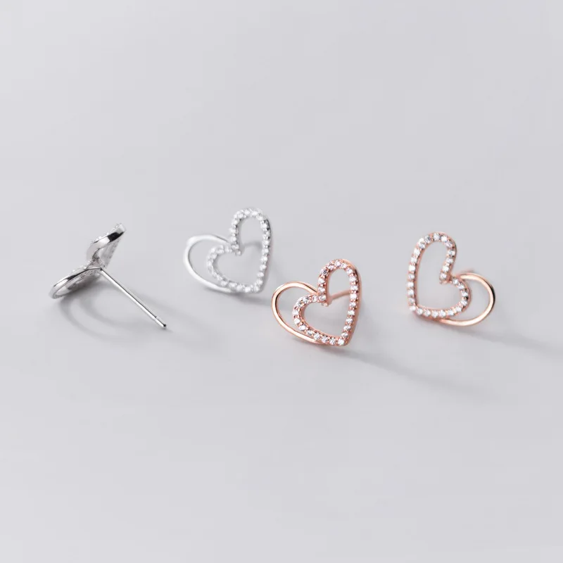 100% Real s925 Sterling Silver Earrings Female Cute Small Girl Heart Sweet Diamond Irregular Love Earrings Fine Jewelry Gifts
100% Real s925 Sterling Silver Earrings Female Cute Small Girl Heart Sweet Diamond Irregular Love Earrings Fine Jewelry Gifts