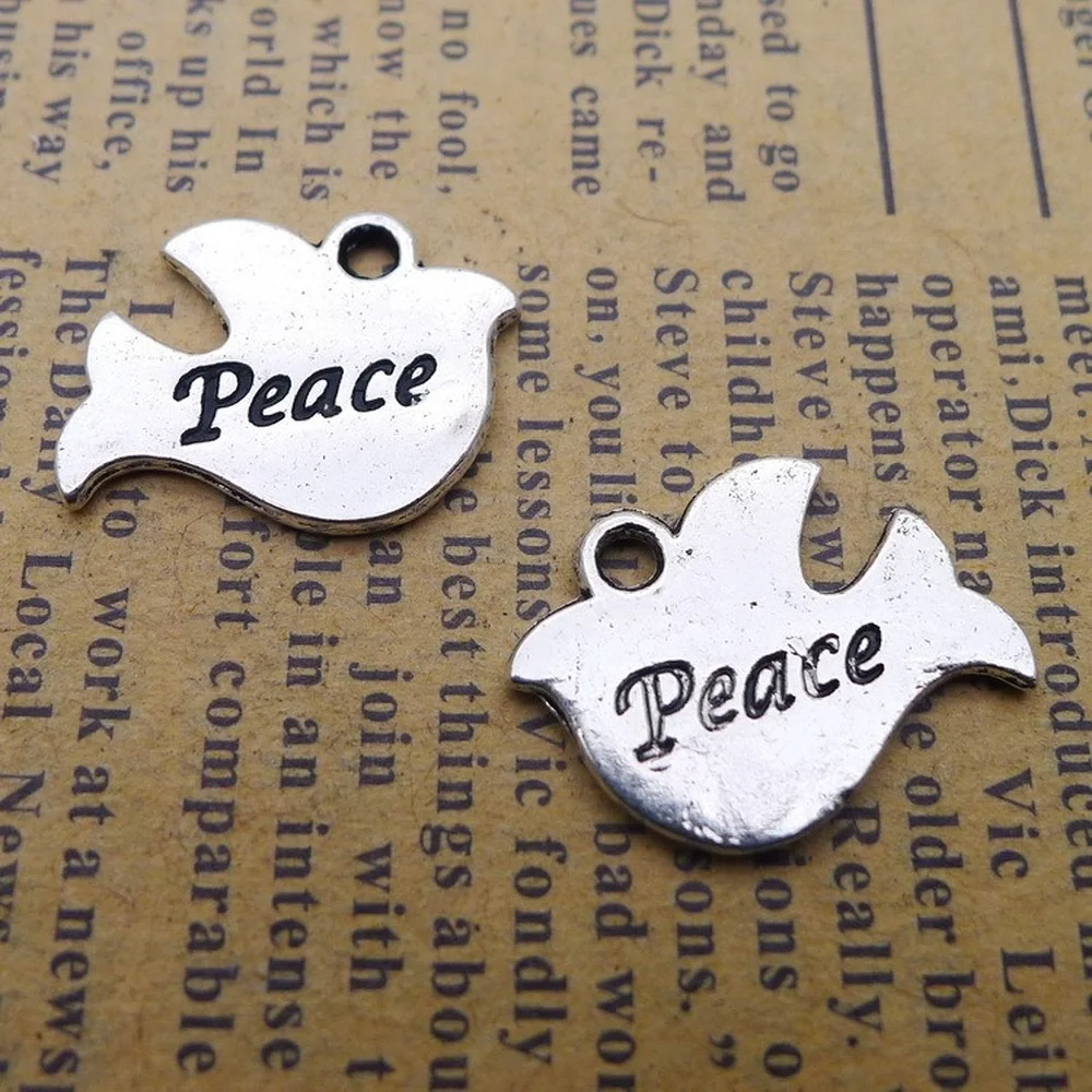 150pcs Peace Dove Charms 15mm x 20mm DIY Jewelry Making Pendant Antique Silver Color
150pcs Peace Dove Charms 15mm x 20mm DIY Jewelry Making Pendant Antique Silver Color
