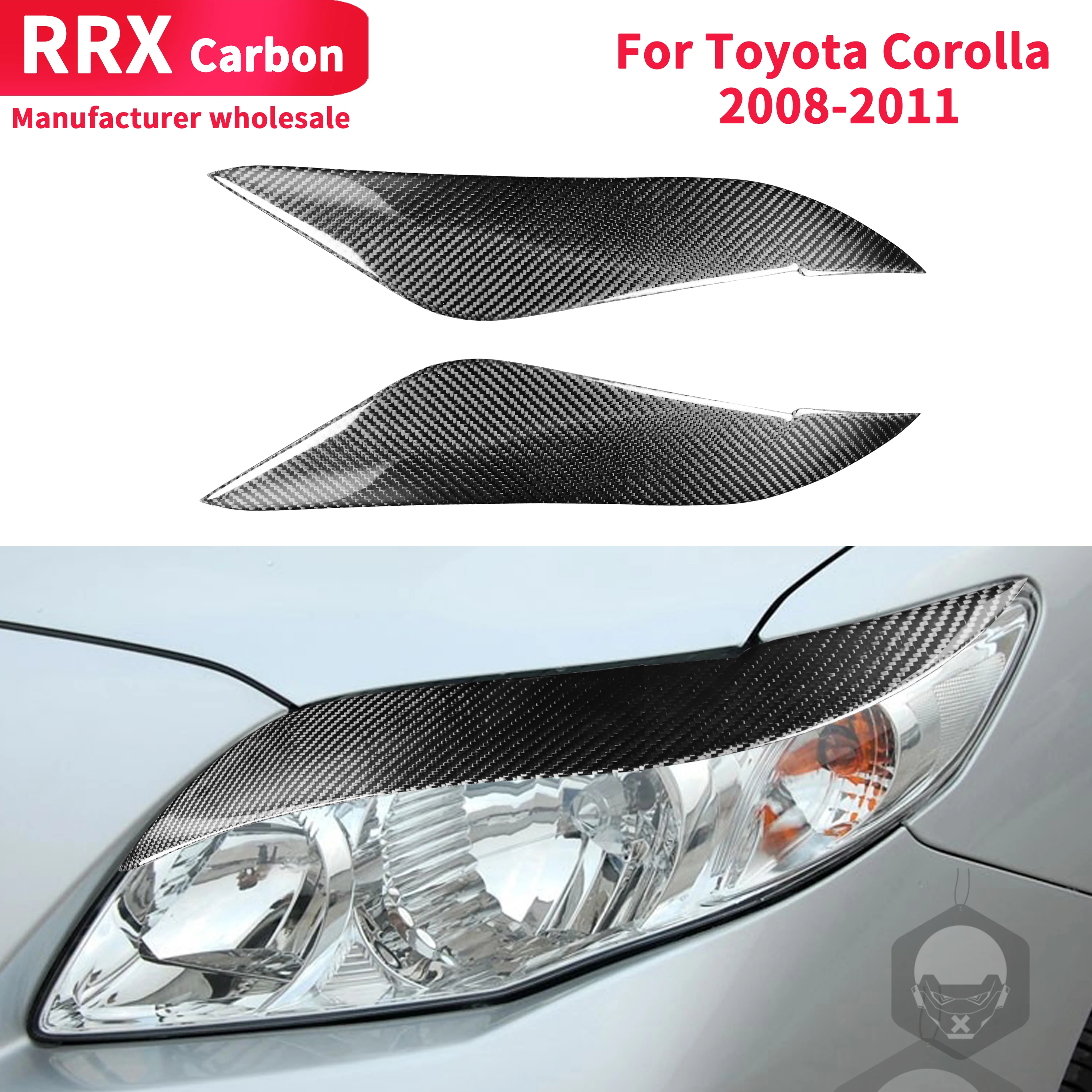 1Pair Headlights Eyebrow Eyelid Trim Cover Sticker For Toyota Corolla 2008-2011 Real Carbon Fiber Paste Style Car Styling Black
1Pair Headlights Eyebrow Eyelid Trim Cover Sticker For Toyota Corolla 2008-2011 Real Carbon Fiber Paste Style Car Styling Black