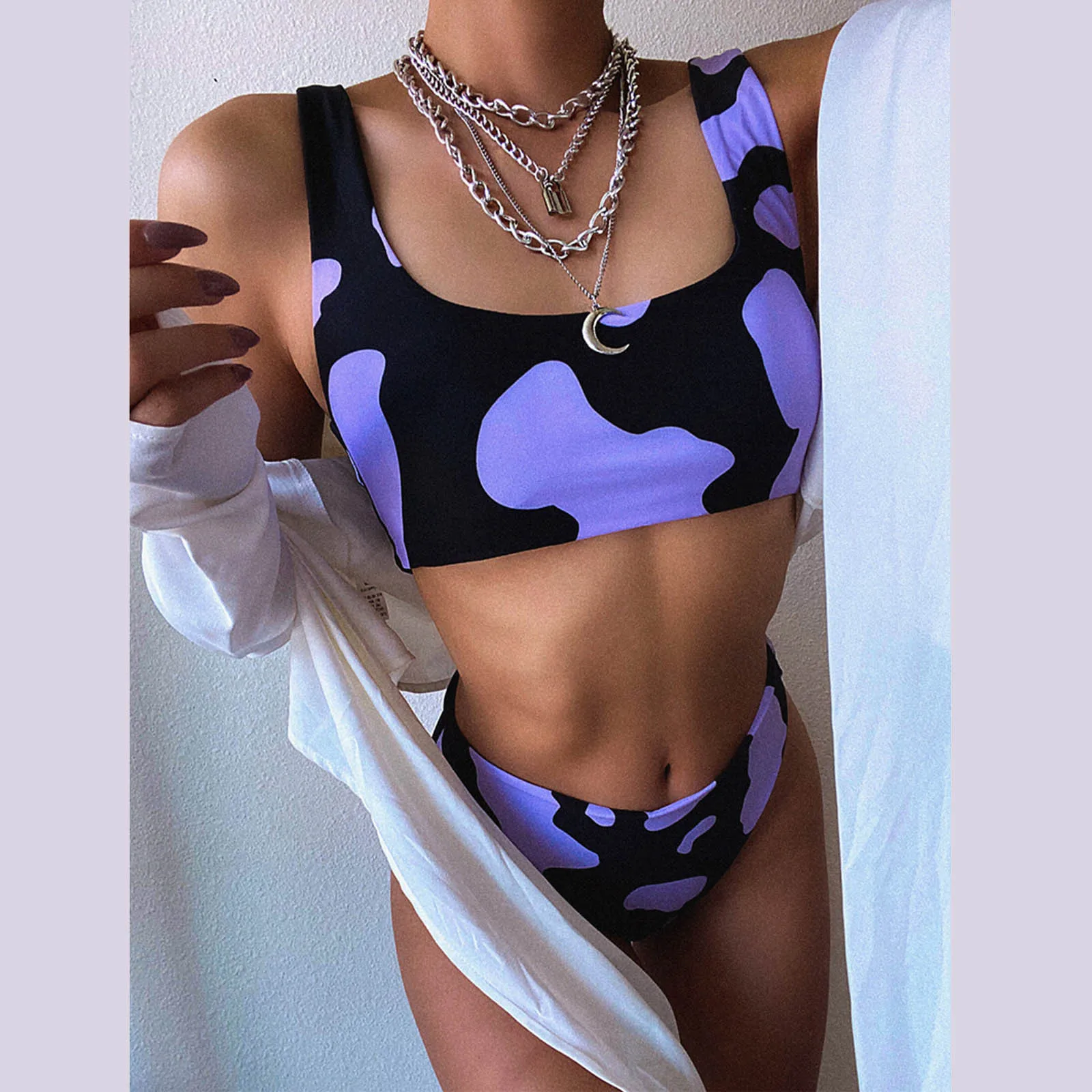 Bandeau Women Micro Bikinis Push up Sexy Brazilian Swimsuit Cow Print High Waisted Swimwear Beachwear 2021
Bandeau Women Micro Bikinis Push up Sexy Brazilian Swimsuit Cow Print High Waisted Swimwear Beachwear 2021