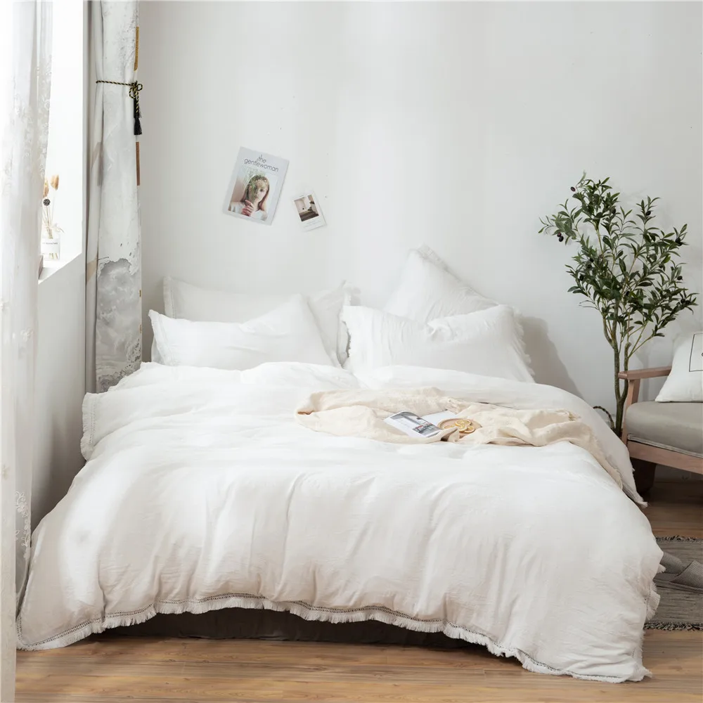 2/3Pcs/set White Fringed Tassel Duvet Cover Set Polyester Comforter Bedding Set US EU Sizes NO SHEET bedding set luxury bt21
2/3Pcs/set White Fringed Tassel Duvet Cover Set Polyester Comforter Bedding Set US EU Sizes NO SHEET bedding set luxury bt21
