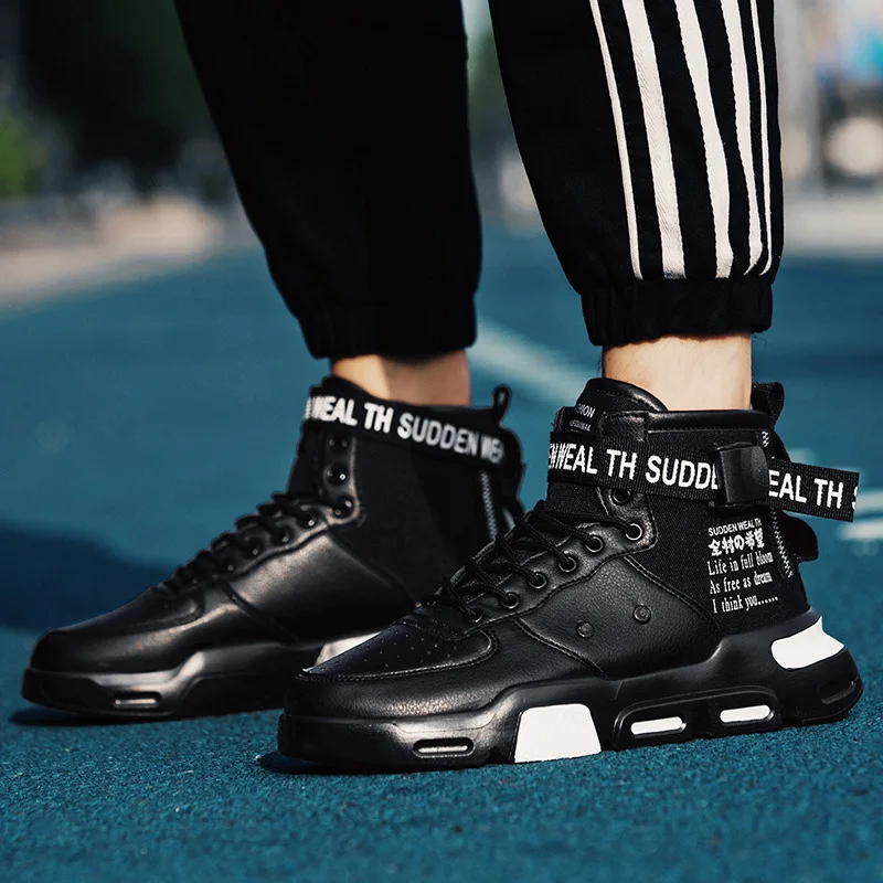 New Men High Top sneakers Thick bottom Height increase anti-skid lace-up walking shoes outdoor Personality jogging sports shoes
New Men High Top sneakers Thick bottom Height increase anti-skid lace-up walking shoes outdoor Personality jogging sports shoes