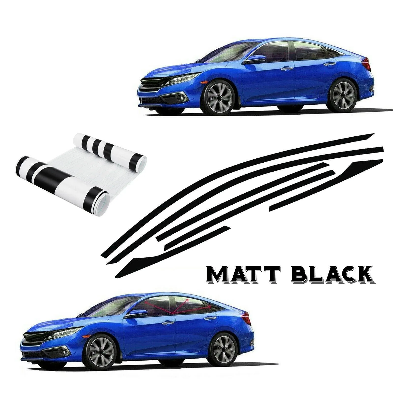 6pcs Car StickerBlack Chrome Delete Blackout Windo Trims For Honda Civic Sedan 2016-2021 New Hot Sale
6pcs Car StickerBlack Chrome Delete Blackout Windo Trims For Honda Civic Sedan 2016-2021 New Hot Sale