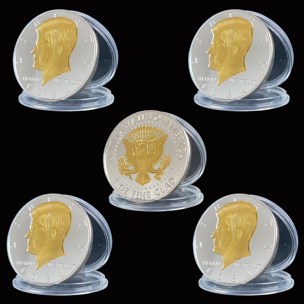 5PCS United States 1964 John Fitzgerald Kennedy Silver US Coins Collectibles For Gifts
5PCS United States 1964 John Fitzgerald Kennedy Silver US Coins Collectibles For Gifts