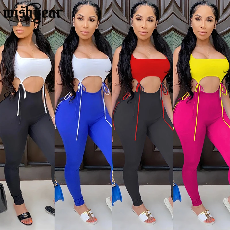 Two Piece Set Crop Tops and Leggings Set Streetwear Summer Solid Lace Up Hollow Out Bandage Club Party Women Outfits
Two Piece Set Crop Tops and Leggings Set Streetwear Summer Solid Lace Up Hollow Out Bandage Club Party Women Outfits