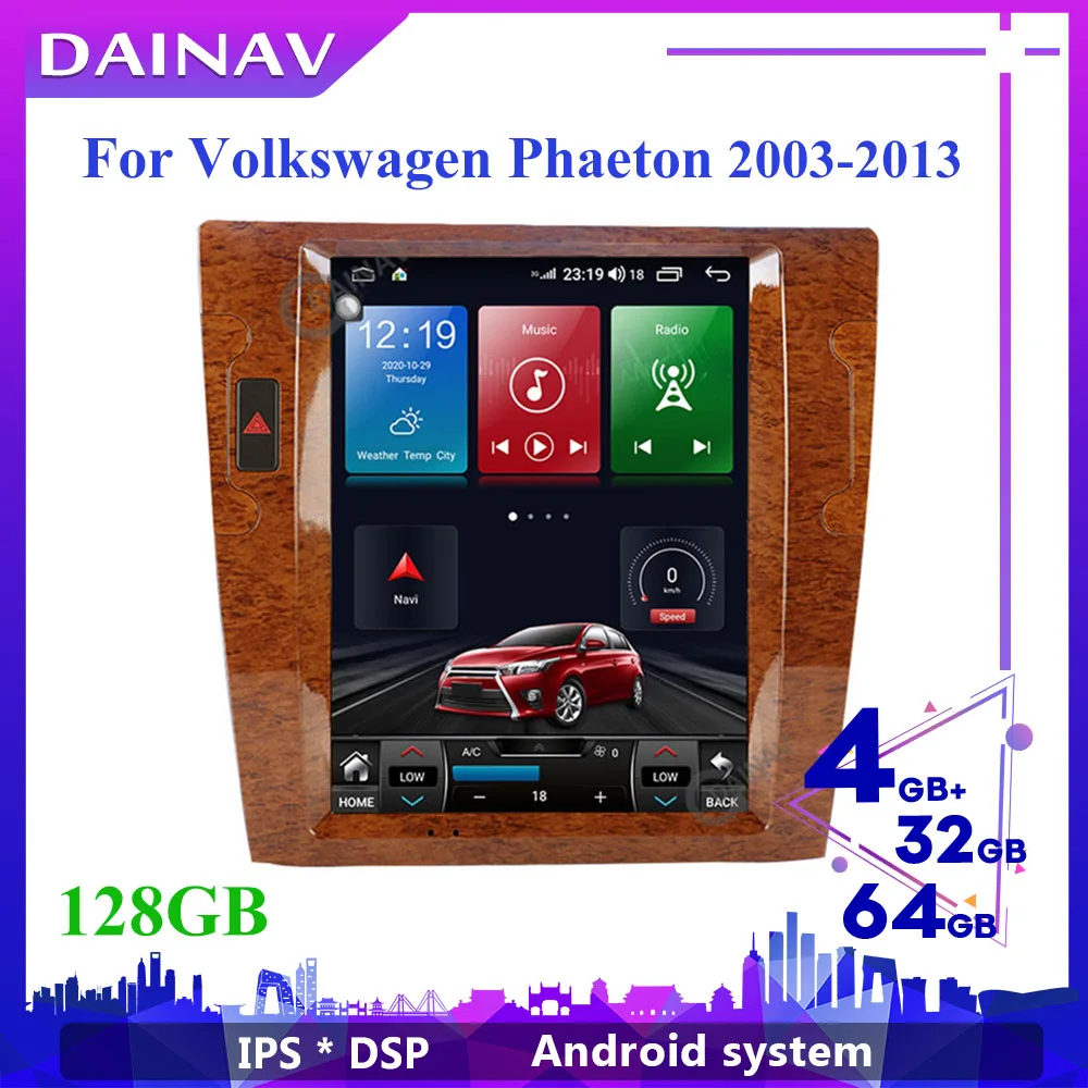 12 1 дюймов Android 10 0 автомобиль радио мультимедиа плеер для Volkswagen Phaeton 2003-2013 GPS