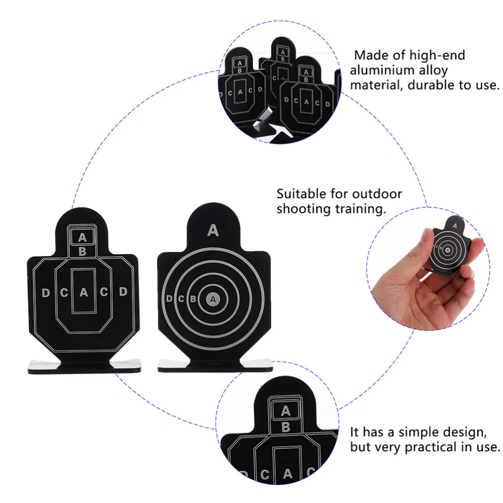 2 Boxes of 8Pcs Shooting Targets Aluminum Alloy Targets Indoor Shooting Targets