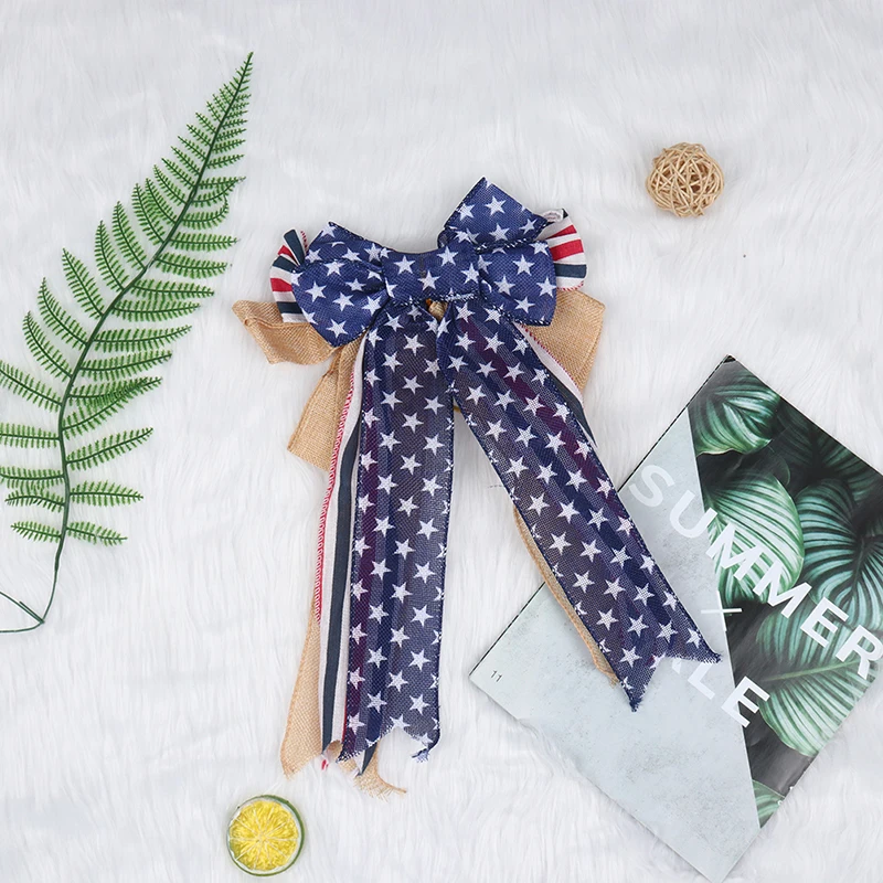 Bow Garland US Flag Patters Wreaths Independence Day Patriotic Bow Stars Bow Wreath Indoor Outdoor Decorations Hanging Garland
Bow Garland US Flag Patters Wreaths Independence Day Patriotic Bow Stars Bow Wreath Indoor Outdoor Decorations Hanging Garland