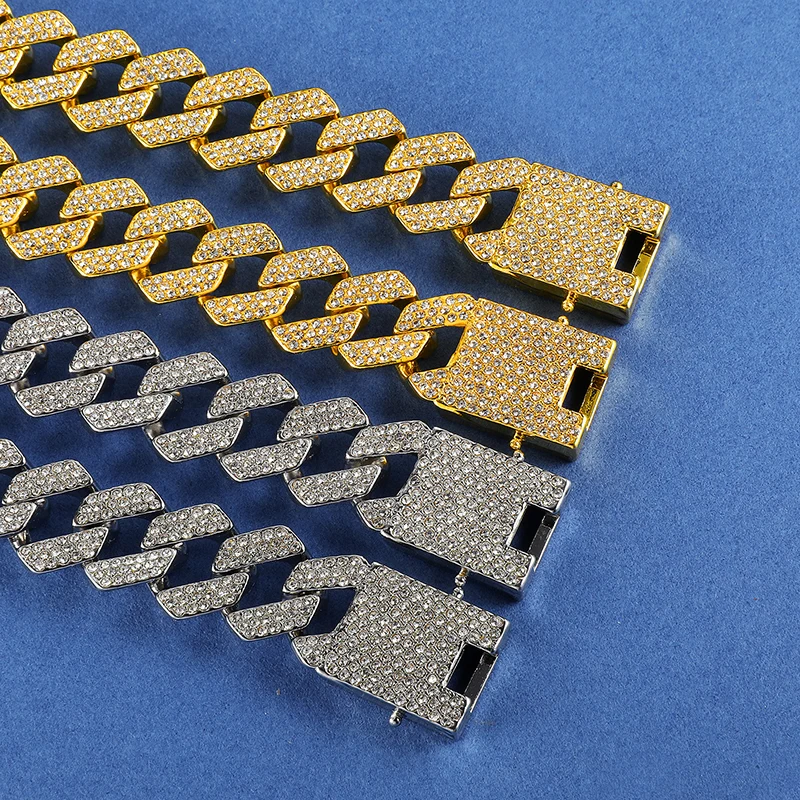 US7 New Fashion 20mm Iced Out 3 Rows Necklace Bracelet For Men Women Copper Cuban Chain Set For Men Women Hip Hop Jewelry Gift
US7 New Fashion 20mm Iced Out 3 Rows Necklace Bracelet For Men Women Copper Cuban Chain Set For Men Women Hip Hop Jewelry Gift