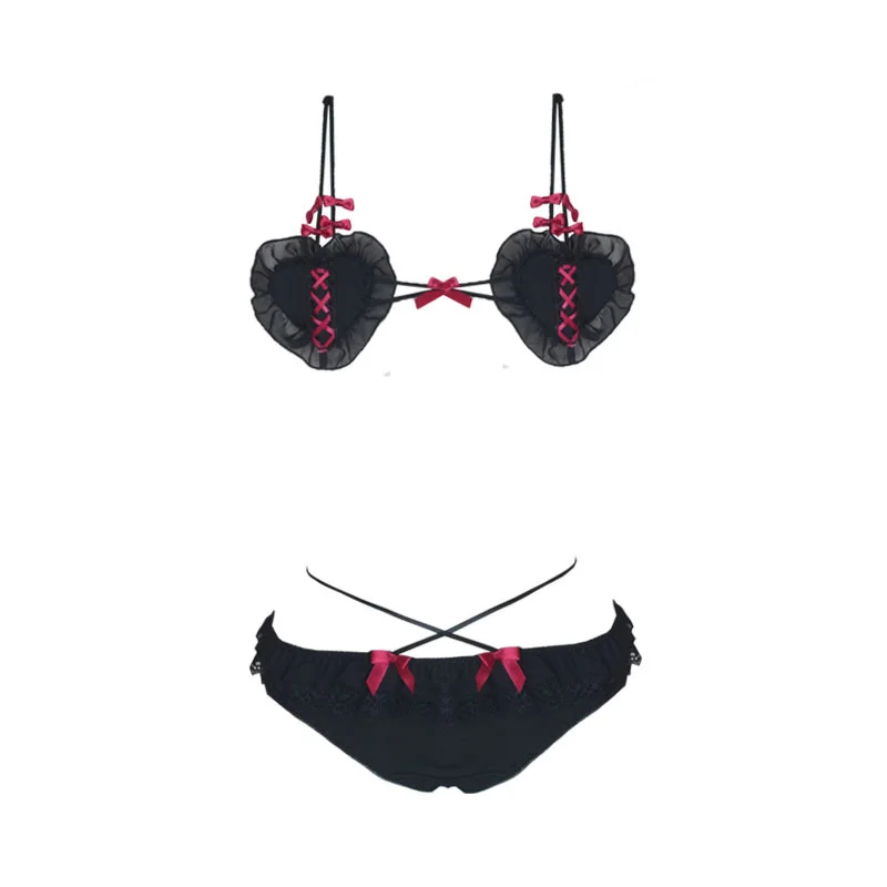 Sexy Heart Bikini Lace Bra and Panty Lingerie Set Lolita Bra Intimates Anime Cosplay Costume Underwear Christmas Gift
Sexy Heart Bikini Lace Bra and Panty Lingerie Set Lolita Bra Intimates Anime Cosplay Costume Underwear Christmas Gift