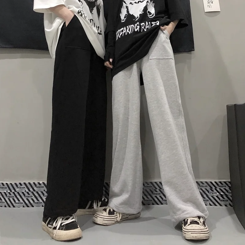 Pants Women's 2021 Autumn and Winter New Fat Mm Sports and Leisure High Waist Straight Wide Leg Pants with Feet
Pants Women's 2021 Autumn and Winter New Fat Mm Sports and Leisure High Waist Straight Wide Leg Pants with Feet