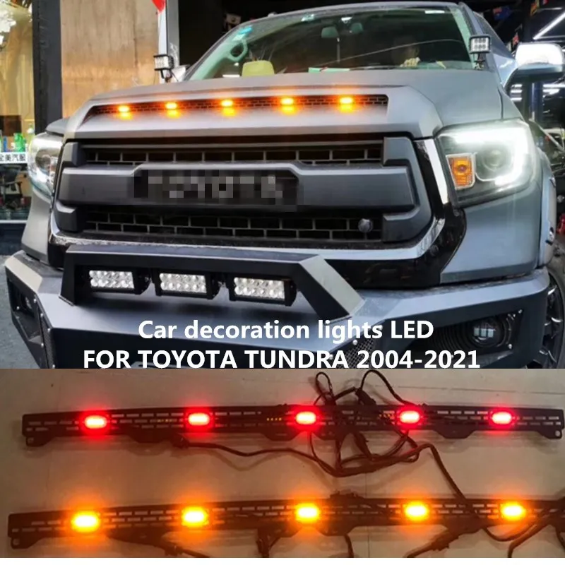 Декоративные автомобильные лампы для TOYOTA TUNDRA 2007-2021, модификация кузова, дневные ходовые огни, фотоцентр
Декоративные автомобильные лампы для TOYOTA TUNDRA 2007-2021, модификация кузова, дневные ходовые огни, фотоцентр