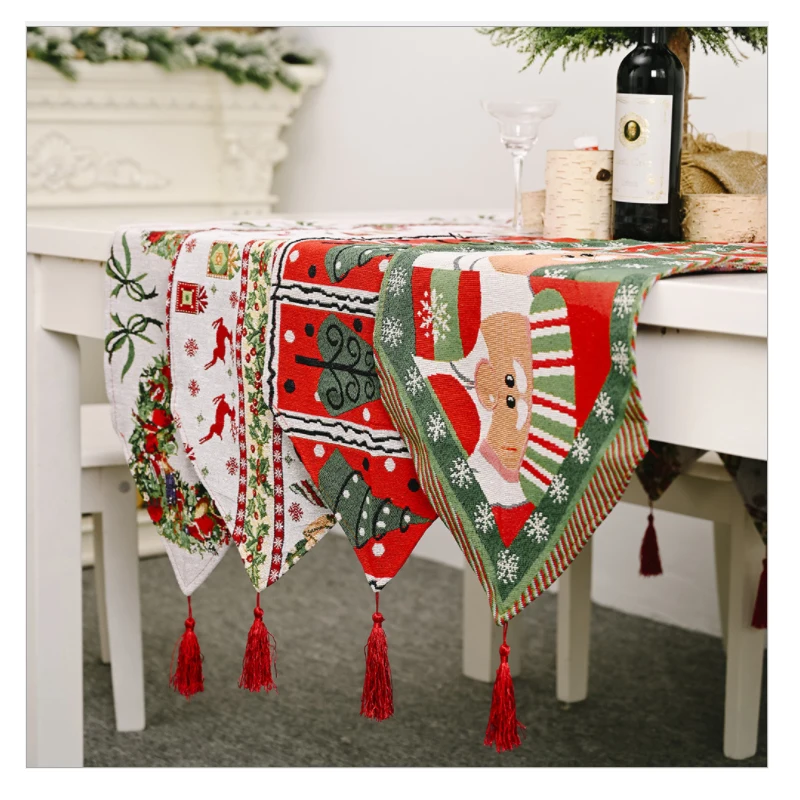 Новый рождественский Настольный коврик в средиземноморском стиле Dec, коврик для места, жаккардовый домашний орнамент, оптовая продажа MF101 
Новый рождественский Настольный коврик в средиземноморском стиле Dec, коврик для места, жаккардовый домашний орнамент, оптовая продажа MF101