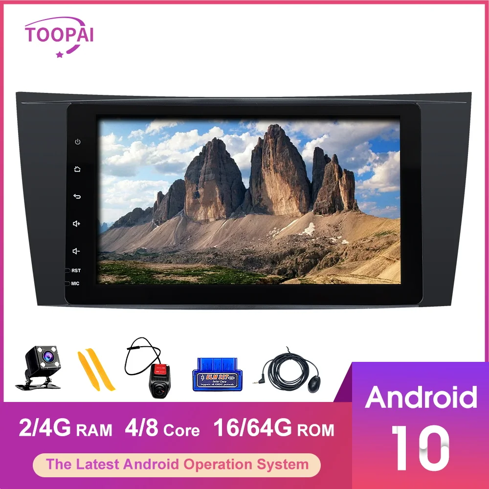 Мультимедийный плеер TOOPAI, Android 10, для Mercedes Benz E W211, CLS W219 G-Class W463 W209, Авторадио, стерео, GPS-навигация
Мультимедийный плеер TOOPAI, Android 10, для Mercedes Benz E W211, CLS W219 G-Class W463 W209, Авторадио, стерео, GPS-навигация