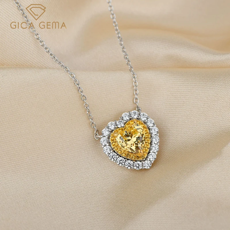 GICA GEMA 100% 925 Sterling Silver 7*7mm Topaz Full High Carbon Diamond Pendant Necklaces For Women Sparkling Party Fine Jewelry
GICA GEMA 100% 925 Sterling Silver 7*7mm Topaz Full High Carbon Diamond Pendant Necklaces For Women Sparkling Party Fine Jewelry