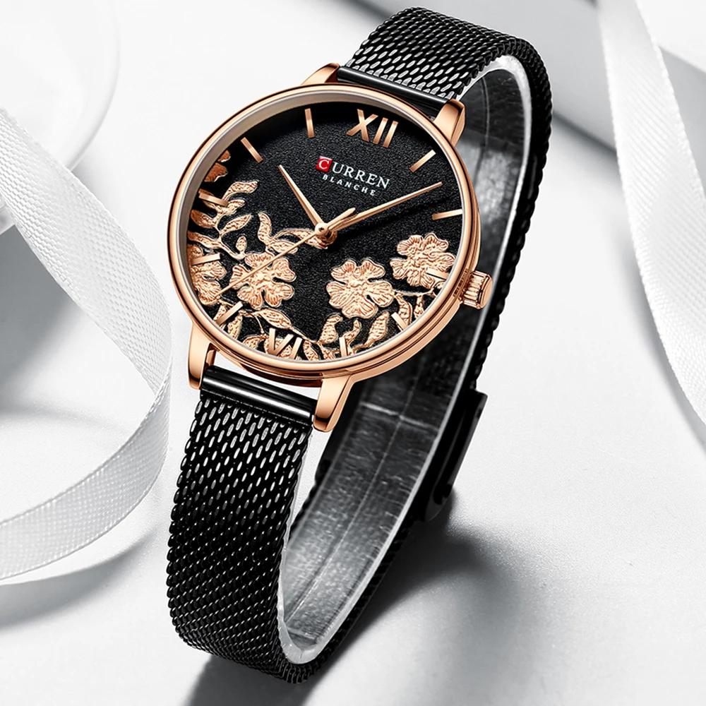 CURREN Women Watches Top Brand Luxury Stainless Steel Strap Wristwatch for Women Rose Clock Stylish Quartz Ladies Watch
CURREN Women Watches Top Brand Luxury Stainless Steel Strap Wristwatch for Women Rose Clock Stylish Quartz Ladies Watch