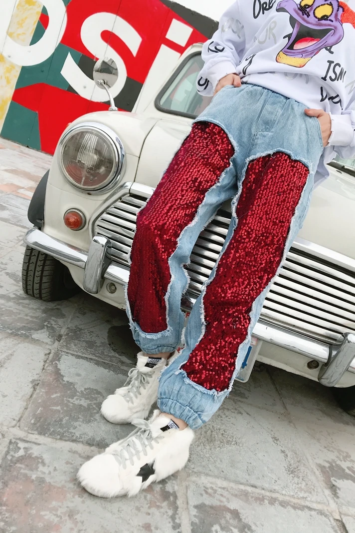 2020 Sale Women Jeans Woman Arrival Spring Fashion Pants Before And After The Sequins Stitching Elastic Trousers Beaming Female
2020 Sale Women Jeans Woman Arrival Spring Fashion Pants Before And After The Sequins Stitching Elastic Trousers Beaming Female