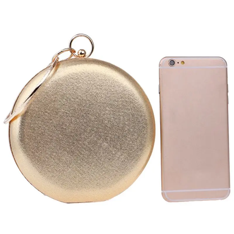 NEW-Round Shaped Women Evening Bags Diamonds Simple Clutches Chain Shoulder Bags Gold 
NEW-Round Shaped Women Evening Bags Diamonds Simple Clutches Chain Shoulder Bags Gold