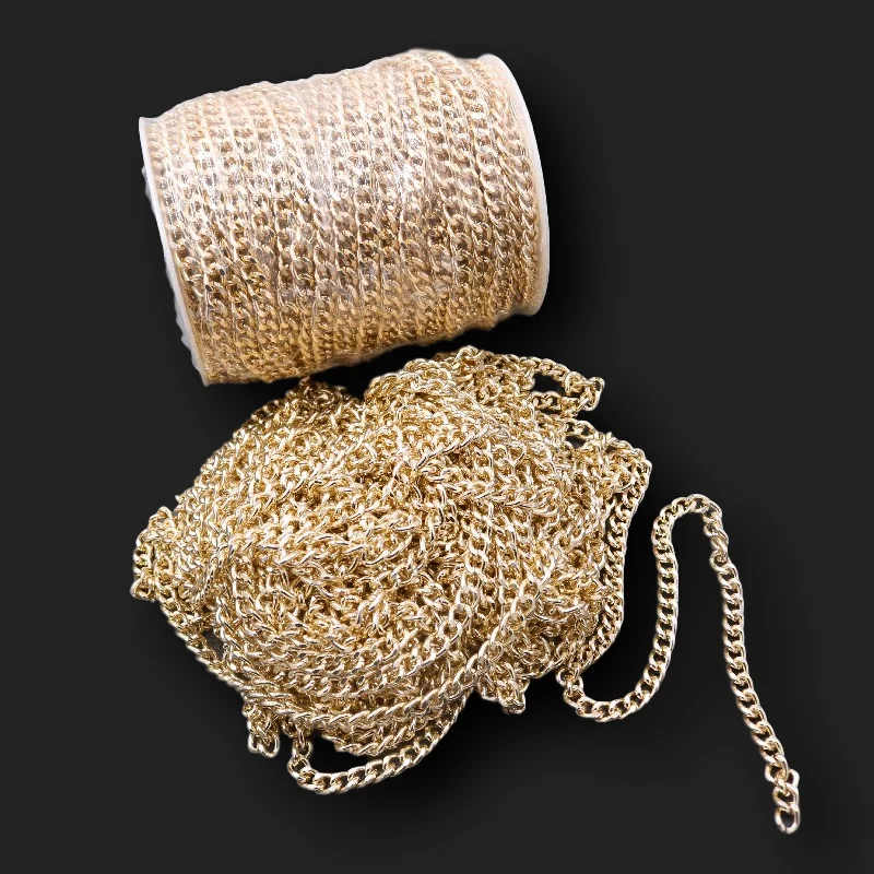 Gold Plated Environmentally Friendly Aluminum Alloy Cuban Chain DIY Necklace Bracelet Handmade Material For Jewelry Making A2329
Gold Plated Environmentally Friendly Aluminum Alloy Cuban Chain DIY Necklace Bracelet Handmade Material For Jewelry Making A2329