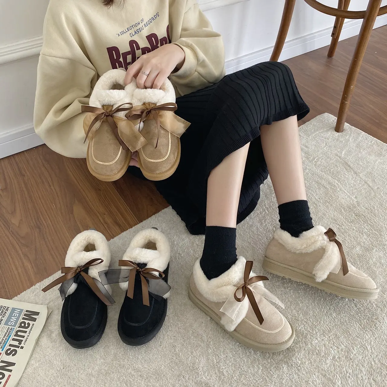 Plus Velvet Cotton Shoes Female 2022 New Women's Shoes Winter Korean Version Of The Fur Flat Peas Shoes Student Short Tube Snow
Plus Velvet Cotton Shoes Female 2022 New Women's Shoes Winter Korean Version Of The Fur Flat Peas Shoes Student Short Tube Snow