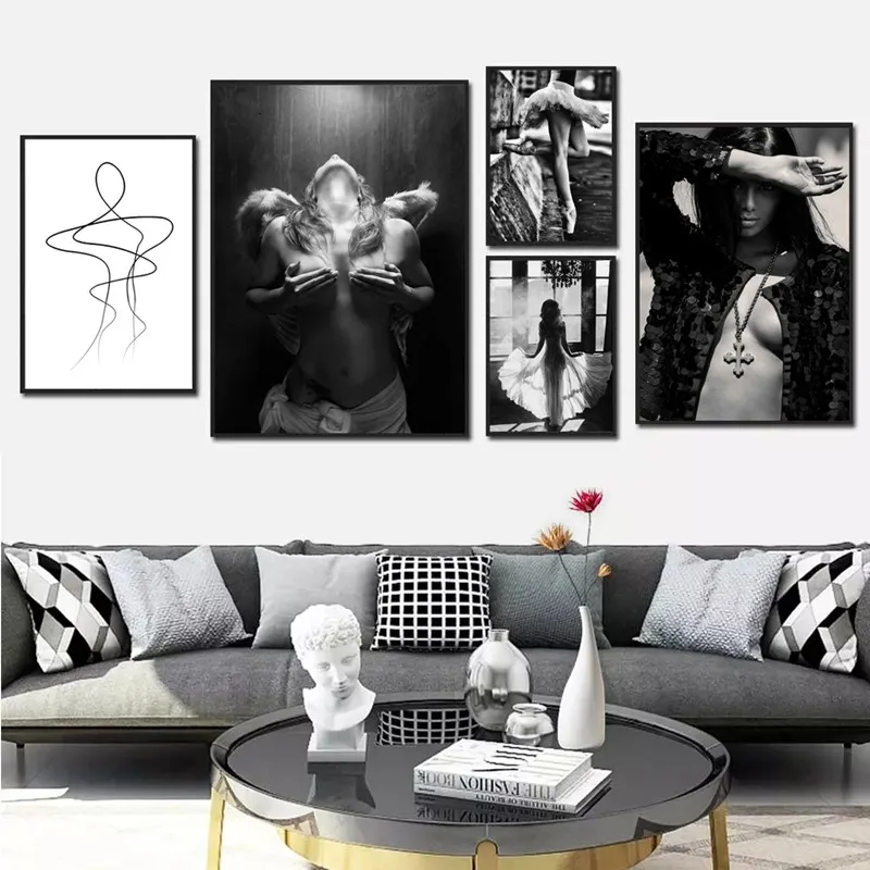 Nordic Beauty Canvas Painting Angel Art Print Family Decorative Poster Living Room Lines Picture Home Decoration
Nordic Beauty Canvas Painting Angel Art Print Family Decorative Poster Living Room Lines Picture Home Decoration