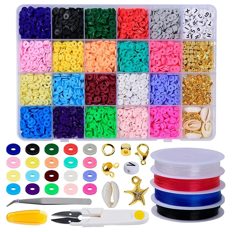 4000Pcs Clay Beads Kit for Jewelry Making,6mm 20 Colors Flat Round Polymer Clay for DIY Jewelry Making Necklace
4000Pcs Clay Beads Kit for Jewelry Making,6mm 20 Colors Flat Round Polymer Clay for DIY Jewelry Making Necklace