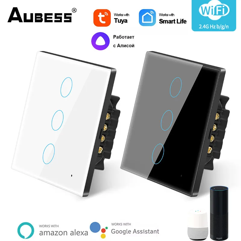 Wifi Light Touch Switch 1Gang 1/2/3 way Smart Wall Switch Wireless Alexa Switches Tuya Smart Home switch 3 Positions US EU
Wifi Light Touch Switch 1Gang 1/2/3 way Smart Wall Switch Wireless Alexa Switches Tuya Smart Home switch 3 Positions US EU
