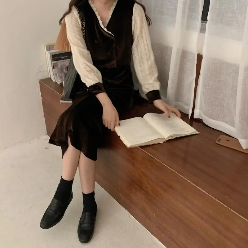 Harajuku Retro Patchwork Woolen Lady V-Neck Slim Winter Warm Stylish Vintage High Waist Female Long Dresses Vestidos
Harajuku Retro Patchwork Woolen Lady V-Neck Slim Winter Warm Stylish Vintage High Waist Female Long Dresses Vestidos