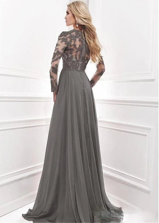 Mother Of The Bride Dresses With Long Sleeves V-Neck A-Line Wedding Guest Dress Floor Length Appliqued Mother Groom Gowns
Mother Of The Bride Dresses With Long Sleeves V-Neck A-Line Wedding Guest Dress Floor Length Appliqued Mother Groom Gowns
