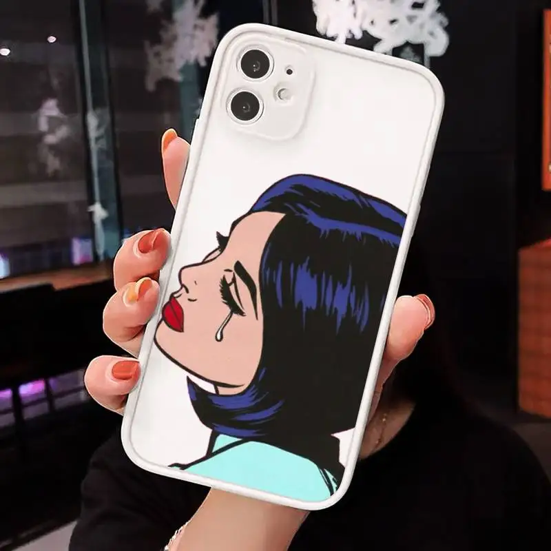 Crying Comic Girl Painting Pop Art Phone Cases matte transparent For iphone 7 8 11 12 plus mini x xs xr pro max cover
Crying Comic Girl Painting Pop Art Phone Cases matte transparent For iphone 7 8 11 12 plus mini x xs xr pro max cover