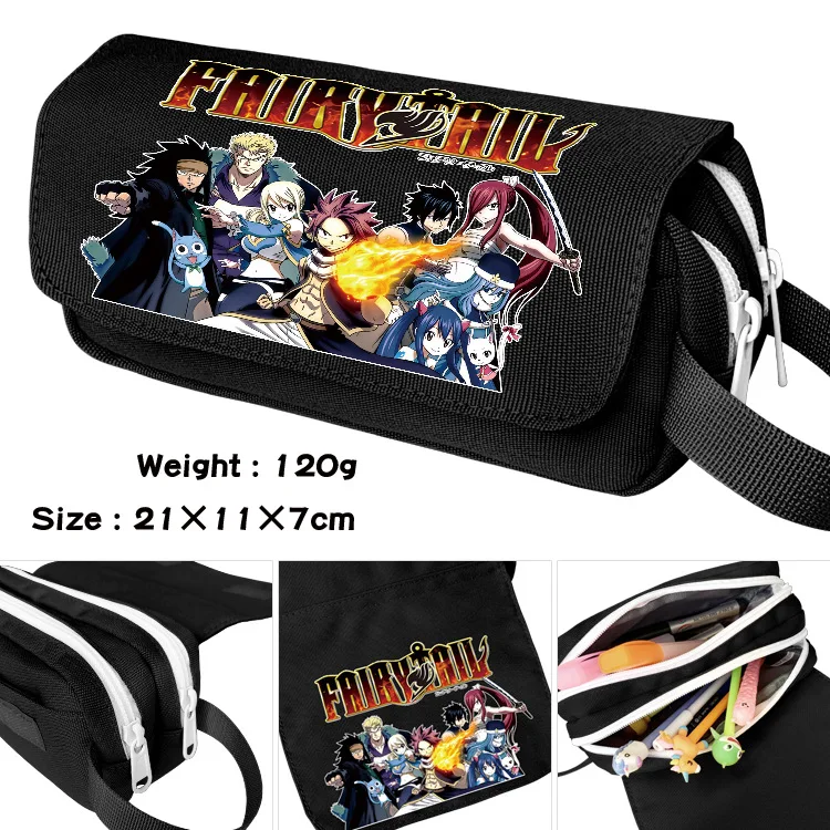 Fairy Tail Cartoon Pencil Case Double Zippers Stationery Pen Bag Fashion Handbags Cosmetic Bags Gifts
Fairy Tail Cartoon Pencil Case Double Zippers Stationery Pen Bag Fashion Handbags Cosmetic Bags Gifts
