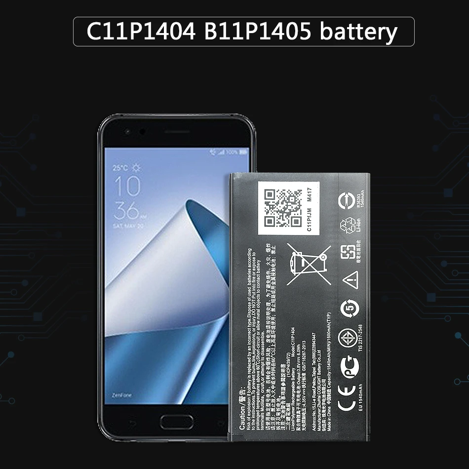 Аккумулятор для сотового телефона C11P1404 Сменный аккумулятор Asus ZenFone 4 ZenFone4 A400CG ZC451TG