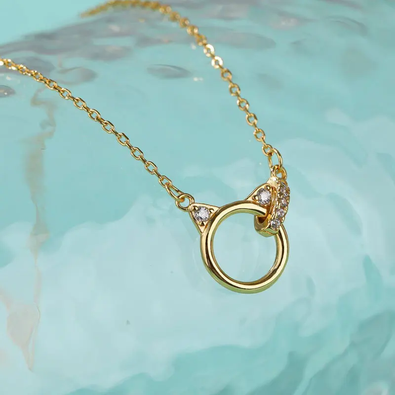 925 Sterling Silver Cat Pandent Choker Necklace for Women Charm Jewelry Clavicle Chain Crystal Necklace Classic Party Jewelry
925 Sterling Silver Cat Pandent Choker Necklace for Women Charm Jewelry Clavicle Chain Crystal Necklace Classic Party Jewelry