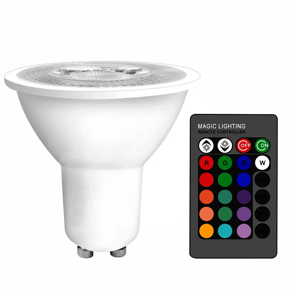 GU10 светодиодный RGB лампа 3 Вт 16 цветов сменный GU5.3 светильник RGBWW 85 265 в волшебный