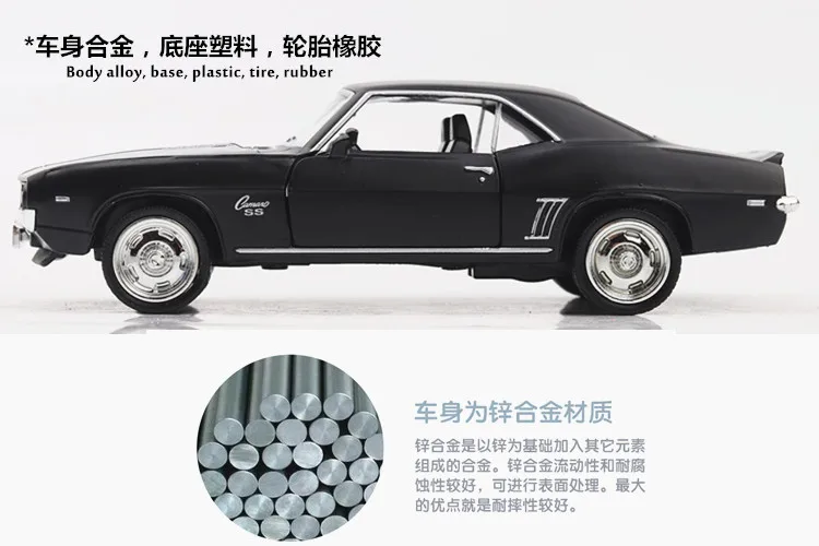 High simulation 1:36 Diecast Metal Scale Car Model The 1969 Chevrolet Camaro Toys Car Alloy Model Pull Back toys for children
High simulation 1:36 Diecast Metal Scale Car Model The 1969 Chevrolet Camaro Toys Car Alloy Model Pull Back toys for children