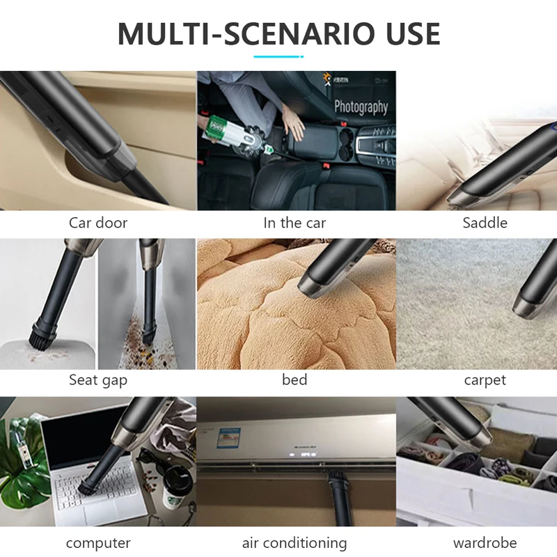 Handheld Wireless Vacuum Cleaner Rechargeable Cyclone Suction Car Vacuum Cleaner for Car Interior Home Computer Hair Cleaning
Handheld Wireless Vacuum Cleaner Rechargeable Cyclone Suction Car Vacuum Cleaner for Car Interior Home Computer Hair Cleaning