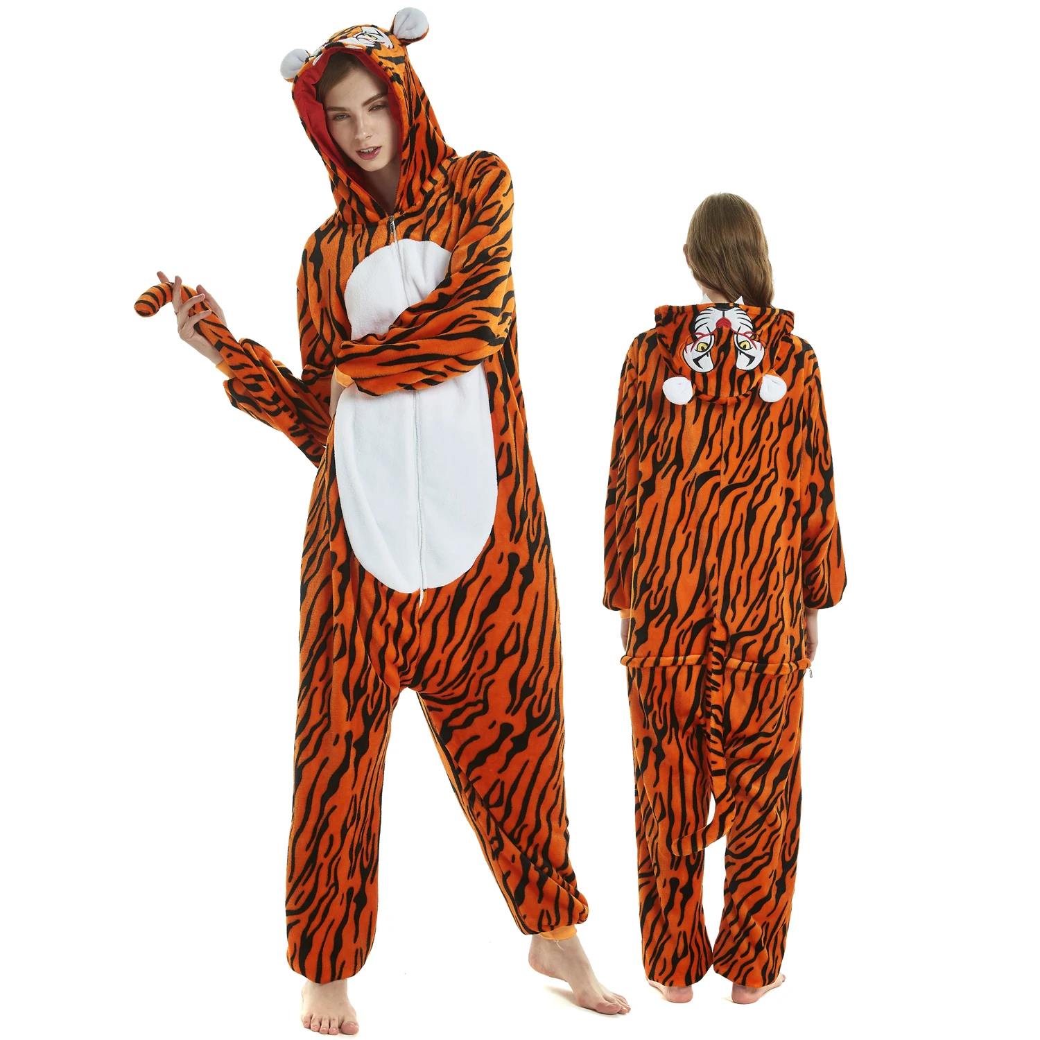 Adults Tiger Onesies Animal Kigurumi Pajamas for Women Men Cosplay Costume Outfit Halloween Party Suit Onesieshow
Adults Tiger Onesies Animal Kigurumi Pajamas for Women Men Cosplay Costume Outfit Halloween Party Suit Onesieshow