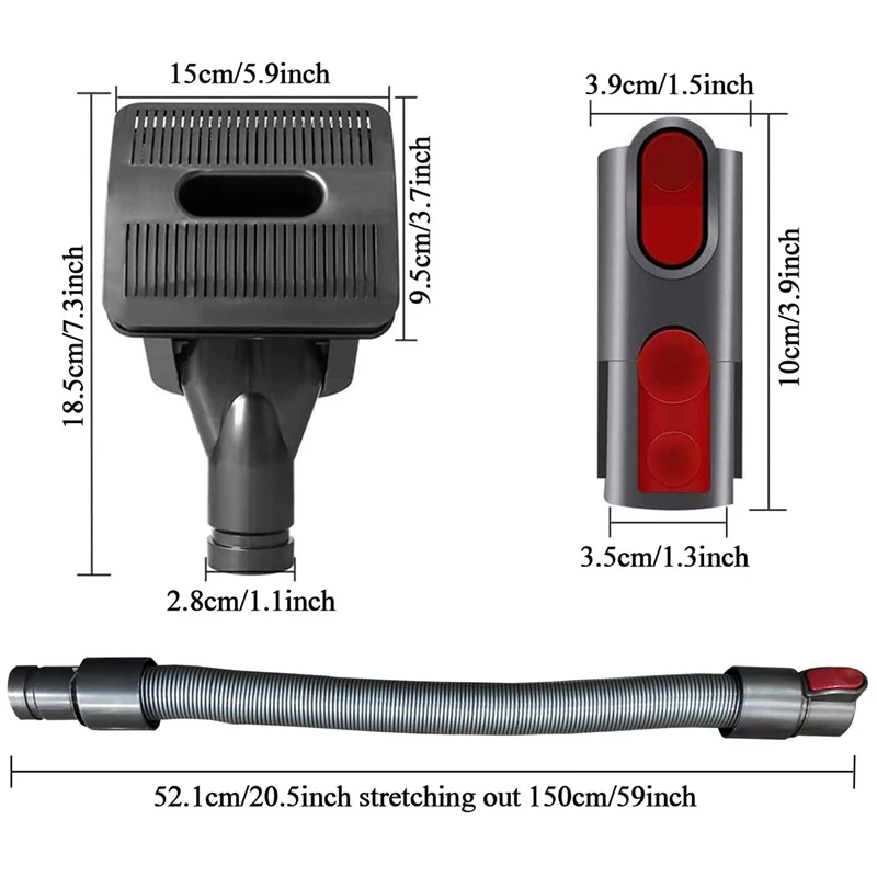 Dog Pet Grooming Brush and Extension Vacuum Hose Compatible for Dyson V11 V10 V8 V7 V6 Vacuum Cleaner
Dog Pet Grooming Brush and Extension Vacuum Hose Compatible for Dyson V11 V10 V8 V7 V6 Vacuum Cleaner