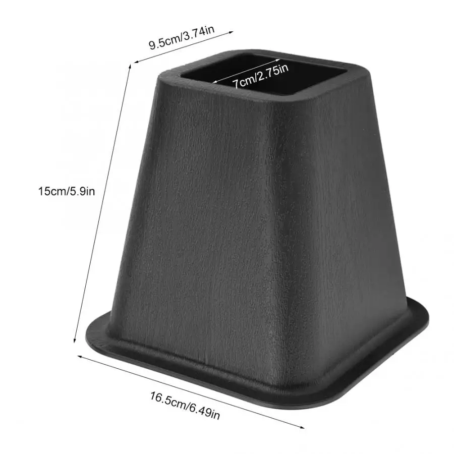 Black Furniture Raisers Set of 4 For Bed Chair Desk Table Bed Risers Desk Lifter
Black Furniture Raisers Set of 4 For Bed Chair Desk Table Bed Risers Desk Lifter