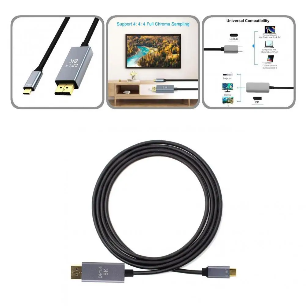 1,8 м полезный кабель для подключения ПК 8K 30 Гц износостойкий кабель Type-C к DisplayPort надежный адаптер для ноутбука
1,8 м полезный кабель для подключения ПК 8K 30 Гц износостойкий кабель Type-C к DisplayPort надежный адаптер для ноутбука